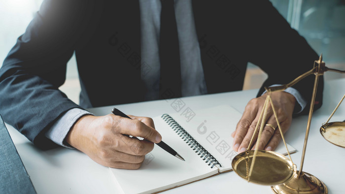 商务律师桌面写字