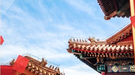 简洁红色立体党政图文PR模板