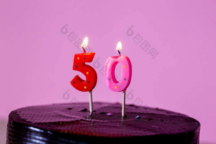 生日蛋糕50岁蜡烛