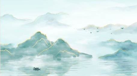 水墨国风古诗江南诗朗诵古典山水主题背景