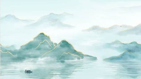 水墨国风古诗江南诗朗诵古典山水主题背景