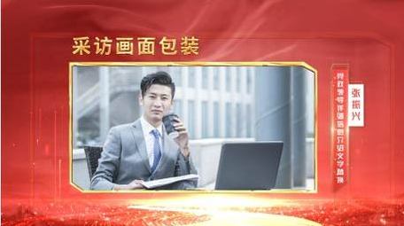 红色<strong>党政</strong>采访画中画AE模板