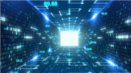 科技数字粒子线条穿梭背景视频