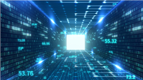 科技数字粒子线条穿梭背景视频