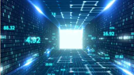 科技数字粒子线条穿梭背景视频