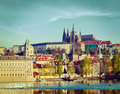 布拉格城市远景摄影图片