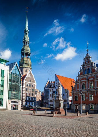 欧洲拉脱维亚广场正方形