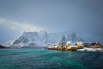 海外冬天岛屿海水景观