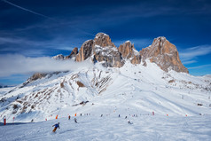 冬季滑雪摄影图片