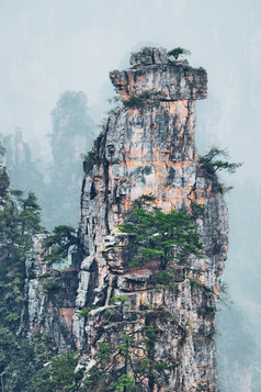 张家界岩石高峰摄影图片