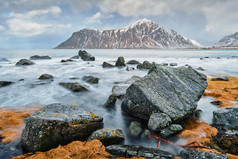 海面卵石石头摄影图
