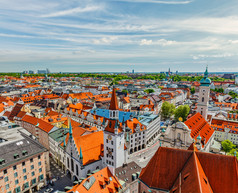 欧洲城市俯视图摄影图片