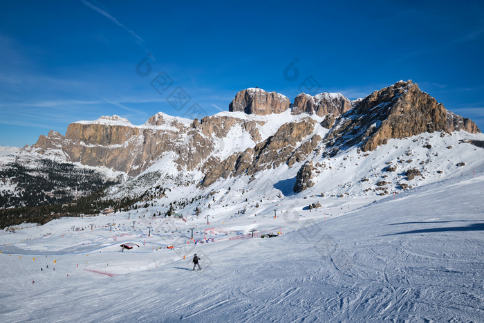 冬天运动滑雪摄影图片