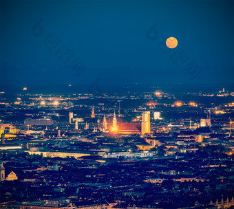 德国城市夜景摄影图片
