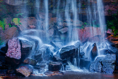 大自然瀑布水帘摄影图