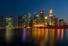新加坡夜晚摄影图片