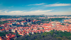 欧洲城镇俯视图摄影图片