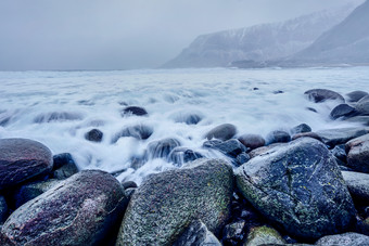 岛屿挪威海洋<strong>岩石</strong>