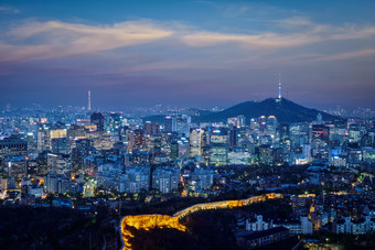 首尔韩国南黑暗的