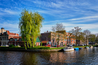 哈勒姆荷兰运河河流