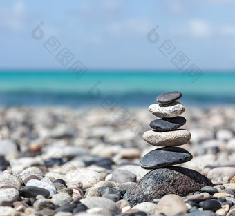 石头铺石石料海滩