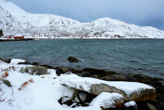 峡湾山水画风景画挪威