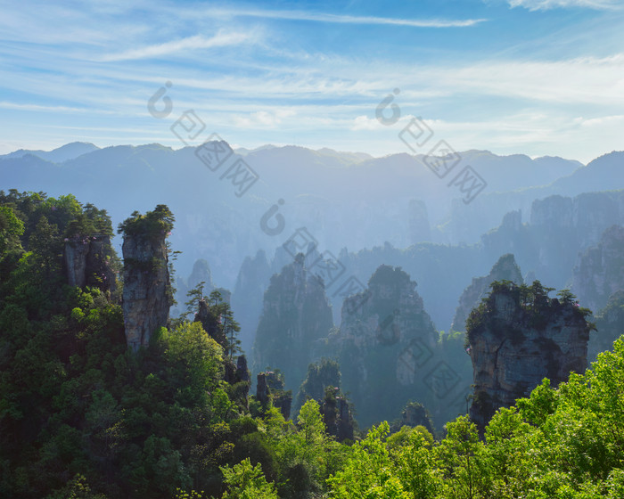 张家界山岳风景摄影图片