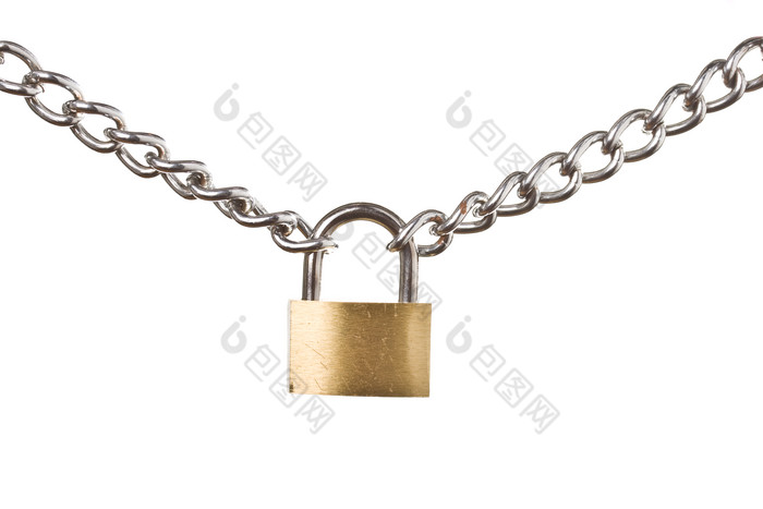 金属锁链锁头摄影图片
