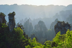 夏季森林山峰摄影图片