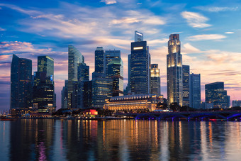 新加坡玛丽娜湾摩天大楼