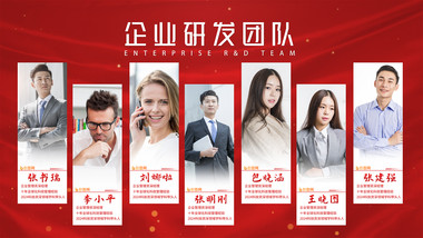 简约高级质感团队介绍AE模板