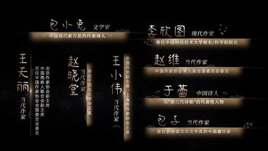 复古简约中国风高级感人名字幕条模板