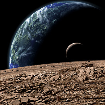 行星土壤表面摄影插图