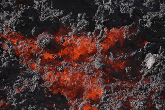 火山炎热熔浆摄影插图