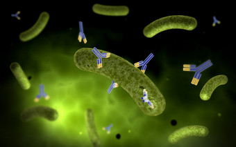 <strong>微生物</strong>细菌细胞摄影插图