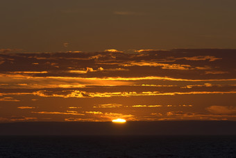 海边日落风景摄影图