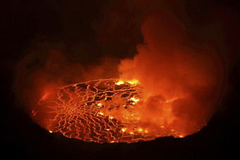火山熔岩风景摄影插图