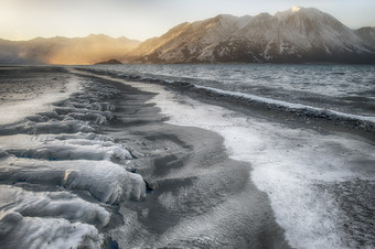 <strong>海滨</strong>雪山风景插图