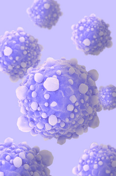 淡紫色的细菌摄影图