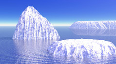 南极洲冰川摄影插图