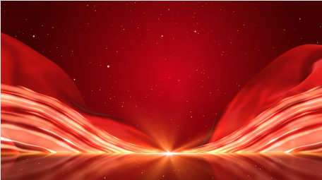 红色党建党政红绸晚会背景视频