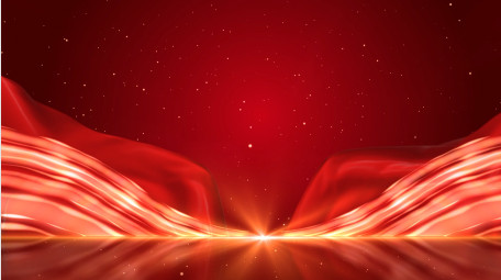 红色党建党政红绸晚会背景视频