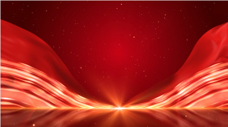 红色党建党政红绸晚会背景视频