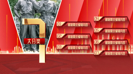 恢弘简约立体图文分类AE模板