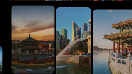 简约分屏多屏图文展示旅游快闪AE模板