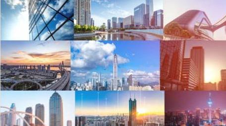 快速翻页创意分屏城市翻页转场片头AE模版