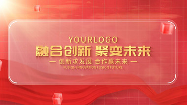 简洁翻页党政图文展示AE模板