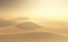三维朦胧沙漠场景
