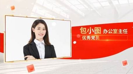 明亮党政人物介绍背景AE模板