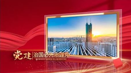 党政三维立体图文动画展示背景视频